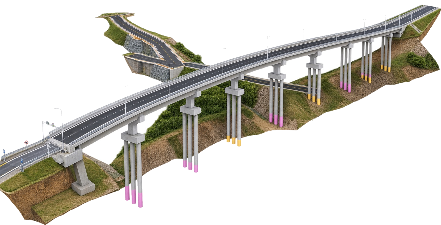 Maquete BIM do Novo Acesso ao Porto de São Sebastião